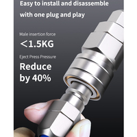 Raccord pneumatique rapide ZCKM de type C en acier inoxydable 304, raccord de tuyau d'air NPT 1/4'', accouplement rapide robuste pour l'alimentation