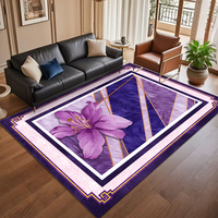 Tapis d'intérieur antidérapant en fausse fourrure de cachemire, tapis imprimé avec un dos antidérapant en points de plastique pour le salon