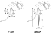 FULIDI S1008 IP65 Éclairage LED extérieur étanche 7W à piquet pour jardin 110-240V Garantie 3 ans
