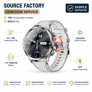 Montre intelligente H19 4G, écran AMOLED de <span class=keywords><strong>1</strong></span>.75 pouces, caméra rotative, prend en charge les appels vidéo HD, carte Sim de 3 Go + 32 Go, suivi du sommeil, e-mail - Product Image 2