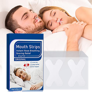 Mouth Tape for Nasal Breathing X Shape Sleep <b>Strips</b> Promote Better Nighttime Sleep Quality and Instant Snoring Relief - Product Image 1