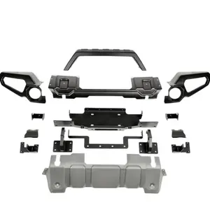 15 pezzi set paraurti per verricello anteriore a tutta larghezza in acciaio grezzo per jeep wrangler JK JL gladiator JT