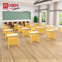 Bureau d'école MINYI LEO, bureau classique, bureau double, bureau simple, siège de bureau, table en plastique, table avec 2 chaises, ensemble table et chaise, table d'étude et chaise