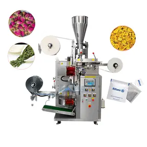 In stock automatic dip tea bag packing machine for green tea with thread tag flower tea leaf packaging machine