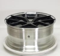 Glänzend Schwarze Polierte Felgen mit Mehrfachspeichen aus Geschmiedetem 6061 T6 Aluminium 12000T TUV JWL VIA Std S4-00089 18-24 Zoll Maßanfertigung