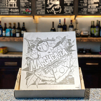 Boîtes à pizza à emporter personnalisées en kraft recyclé, grand format, résistantes à la graisse, fournisseur direct d'usine SP3426