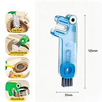 Brosses de nettoyage pour biberons, avec brosse de détail pour couvercles et pailles, motif dinosaure