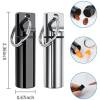 Waterproof Aluminum Pill Box Pill Case Container Bottle Holder Keychain New  `;v