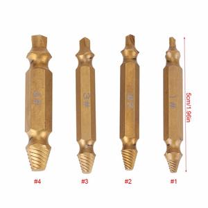 Extracteur de vis à double extrémité en acier rapide plaqué titane S2, jeu de quatre embouts pour dévisser les boulons - Product Image 5