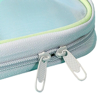 Nouvelle conception, impression de logo personnalisée, pochettes de classement en nylon transparent A4 double couche, pour documents, livres, devoirs, classification et rangement