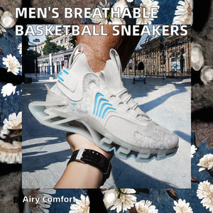 Chaussures de course pour hommes style <span class=keywords><strong>basket</strong></span>, respirantes, antidérapantes, en PU, baskets décontractées noires tendance - Product Image 2