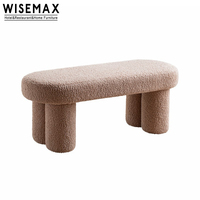 WISEMAX FURNITURE Banc de bout de lit au design moderne, chaise longue ottoman en tissu pour salon