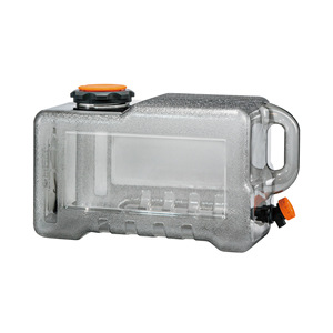 Seau à eau rectangulaire de 12L, réservoir de stockage en plastique de grande capacité pour voiture, utilisation en extérieur, design carré transparent - Product Image 1