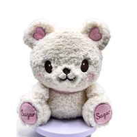 Ours en peluche blanc super doux en coton PP de 11-30 cm, personnalisé OEM/ODM, pour enfants, anti-stress, cadeau de Saint-Valentin