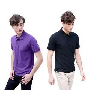 Áo Thun Polo Có Cổ Màu Xanh Hải Quân Cho Nam Có Logo Áo Thun Thêu Áo Thun Cotton Cho Nam