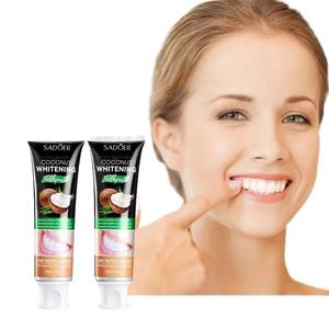 SADOER Groothandel Persoonlijke Verzorging Natuurlijke Biologische Anti-Cariës Witmakende Tandpasta Kruiden Veganistisch Munt Kokosnoot 100g Volwassenen Thuis - Product Image 1