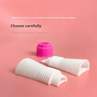 Adaptateur pour poche à douille, embout à glaçage bicolore, petit convertisseur de douille décorative en plastique pour la décoration de gâteaux à double couleur