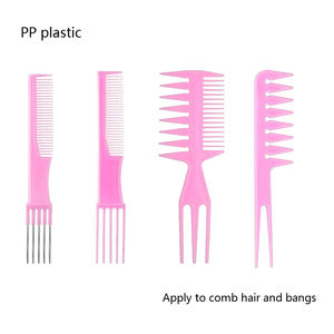 10 paquets Dentée Queue Pick Style Brosse À Cheveux Salon Professionnel PP En Plastique Barbe Brosse À Cheveux Peignes Ensemble - Product Image 4