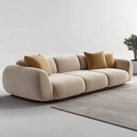 Sofa sectionnel en tissu de meubles de salon de maison de cadre en bois solide de conception pour la villa