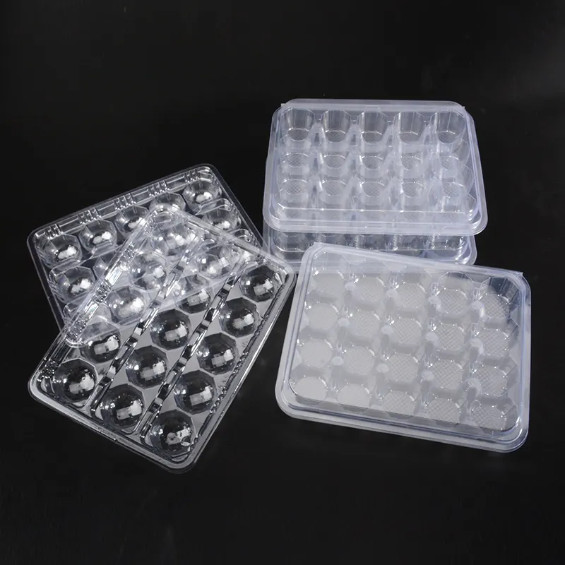 Support Customized Design Food Grade Dumpling Tray with Dividers Frozen Blister Tray for Packaging Use