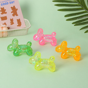 Wholesale TPR Maltose Glitter Balloon Dog Pressure Release Promotional Gift Decompression Squeeze <b>Squishy</b> Toys for Kids Adults - Product Image 2