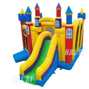 Thương mại cầu vồng lâu đài bouncy tuyết trắng và bảy chú lùn nhà nảy Bouncer lâu đài nhảy nhà kết hợp bơm hơi - Product Image 3