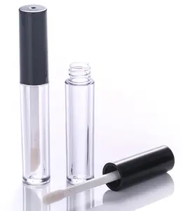 Mini lápiz labial líquido, contenedores de brillo de labios, color dorado, transparente, mate, personalizado, único, 1,5 ml
