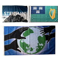Bannière en tissu polyester double face personnalisée de haute qualité pour la publicité en gros, drapeaux sur mesure avec impression de logo