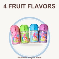 Premières collations pour bébés et tout-petits, yaourts aux fruits lyophilisés, sans additifs, saveur naturelle, 14g, boîte portable