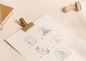 Nouveau design de haute qualité en gros livre amant bibliothèque auto-encreur selfink affranchissement personnalisé logo personnalisé <span class=keywords><strong>timbre</strong></span> en bois - Product Image 6