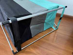 Panier à linge à 3 compartiments, vente chaude, armoire de luxe, panier à linge sale en tissu, panier à linge portable en métal, rangement à linge à domicile, ouvert - Product Image 6