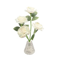 Ornement LED AB en forme de rose, décoration intérieure pour chambre à coucher, design moderne et simple, lumière blanche chaude, alimentation USB, veilleuse