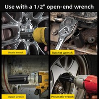 Nouvel ensemble de douilles carrées 4 pièces pour l'extraction d'écrous 17/19/21/22 mm, kit extracteur d'écrous à entraînement 1/2 pouce