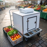 Pintu Cold Room Otomatis Solar Copeland yang Handal, Setengah Terpendam, Baja Warna Embos dengan Termometer untuk Cold Storage Kecil