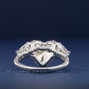 Anillo de Diamantes de Laboratorio Sintético de Oro de 14K de Lujo para Mujer, Anillo de Compromiso con Diamante de Corte Redondo Brillante, Joyería Fina Elegante - Product Image 3