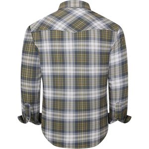 เสื้อเชิ้ตผู้ชายลายสก็อตแขนยาวสไตล์ลำลองแบบตะวันตก - Product Image 3