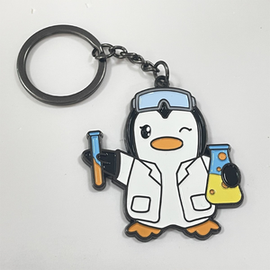 Porte-clés pingouin scientifique amusant, porte-clés unique sur le thème de la <span class=keywords><strong>science</strong></span>, en émail doux ou dur, pour les étudiants, cadeaux - Product Image 6