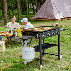 Grille chauffante extérieure à dessus plat Propane avec couvercle ajusté pour la cuisson en plein air <span class=keywords><strong>Grande</strong></span> surface de cuisson 705sq in - Product Image 1