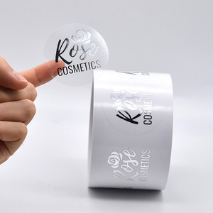 Autocollant transparent auto-adhésif pour parfum, estampage à chaud, feuille d'or transparente, autocollants en vinyle avec logo - Product Image 4