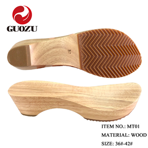 Sandales pour femmes avec semelle en <span class=keywords><strong>bois</strong></span> et feuille de caoutchouc - Product Image 3