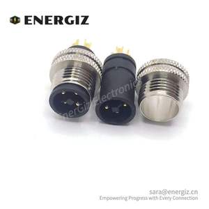 Hochwertiger <span class=keywords><strong>3</strong></span> PE M12-Stecker 4-poliger T-Code-Anschluss Wasserdichter Stecker für Überform kabel - Product Image 3