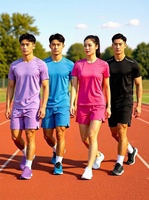 Ensemble t-shirt et short de haute qualité, unisexe, logo personnalisable, ensemble décontracté et sportif à séchage rapide