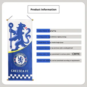 Bandiera dell'atmosfera della Coppa del Mondo di calcio 2026 USA Canada Messico in tessuto pressofuso all'ingrosso, decorazioni e regali per i tifosi - Product Image 4