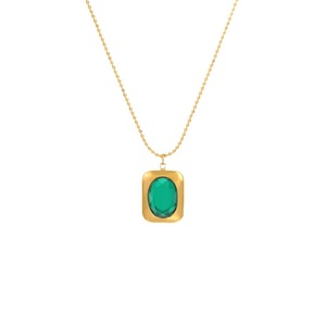 Colliers pendentif <span class=keywords><strong>émeraude</strong></span> en acier inoxydable de style français Collier zircon <span class=keywords><strong>émeraude</strong></span> coeur de luxe - Product Image 5