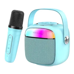 Konfulon Trending Products 2023 New Arrivals LED Light Colorful Music Audio Blue Tooth Speaker Mini Wireless Speakers For Party