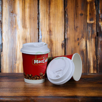 Gobelet en papier kraft imperméable biodégradable PHA, compostable à domicile, à paroi simple, pour café, jus, boissons chaudes