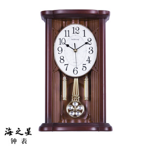Vintage Style <b>Table</b> Clock Rectangular Shape Single Sided Hourly Chime Musical Home Use Grandfather Clock <b>Decor</b> - Product Image 5