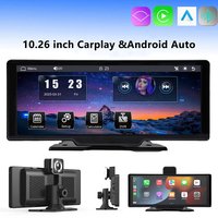 H505F Écran tactile HD 10,26 pouces avec caméra de recul sans fil, Carplay, Android Auto, Mirror Link, DVR, moniteur de voiture pour écran portable