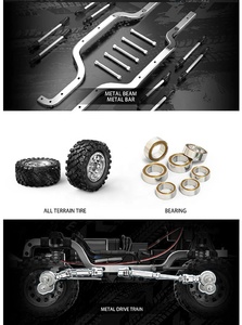 MJX H12Y H12Y + 4WD Радиоуправляемый гусеничный 1:12 масштаб 4x4 Электрический Регулируемый ESC управление приложением алюминиевый сплав металлический сервопривод масляный шок двойные шины - Product Image 6