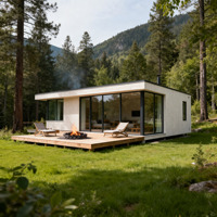Autre maison préfabriquée Cabane en bois préfabriquée Petite maison en bois Kit pour villa